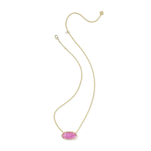 Elisa Gold Statement Short Pendant Necklace in Azalea Illusion by Kendra Scott Image 2 Kiefer Jewelers Lutz, FL