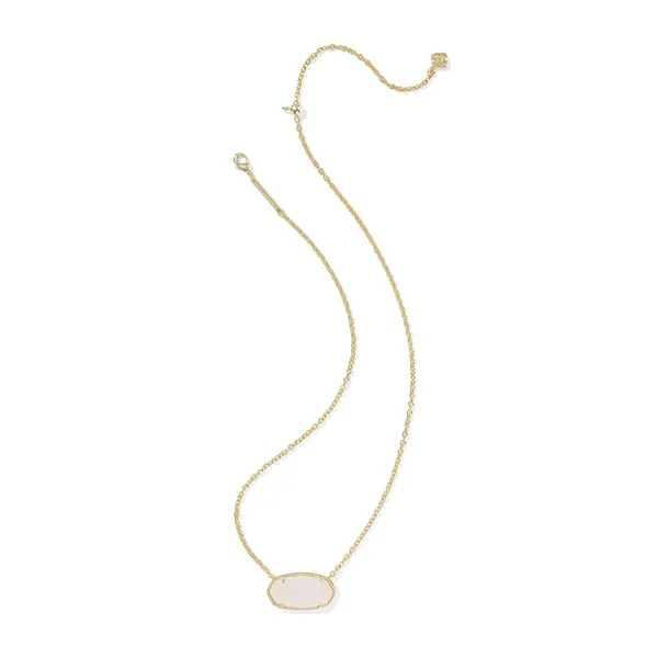 Elisa Gold Statement Short Pendant Necklace in Iridescent Drusy by Kendra Scott Image 2 Kiefer Jewelers Lutz, FL
