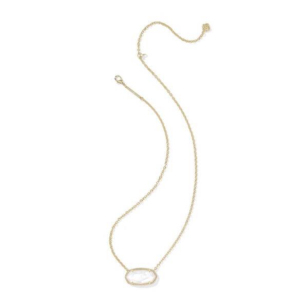 Elisa Gold Statement Short Pendant Necklace in Ivory Mother-of-Pearl by Kendra Scott Image 2 Kiefer Jewelers Lutz, FL