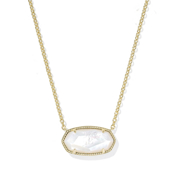 Elisa Gold Statement Short Pendant Necklace in Ivory Mother-of-Pearl by Kendra Scott Kiefer Jewelers Lutz, FL
