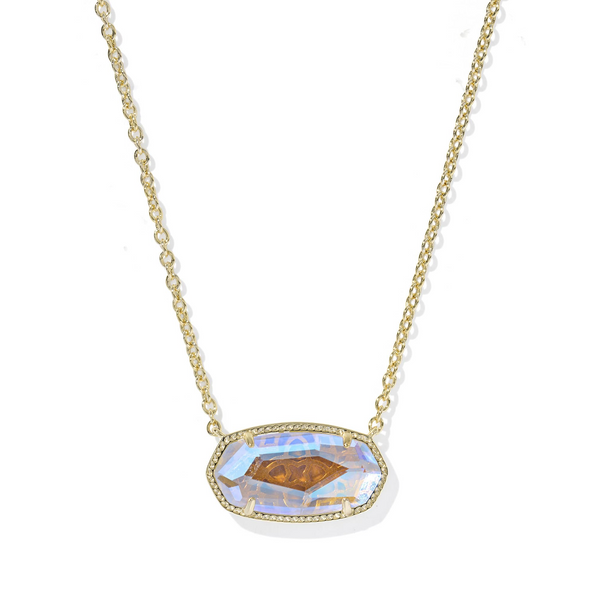Elisa Gold Statement Short Pendant Necklace in Dichoric Glass by Kendra Scott Kiefer Jewelers Lutz, FL