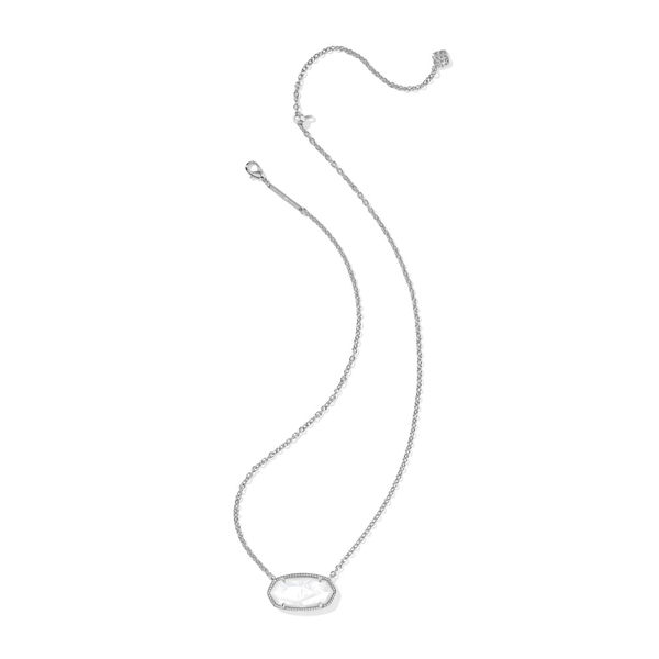 Elisa Silver Statement Short Pendant Necklace in Ivory Mother-of-Pearl by Kendra Scott Image 2 Kiefer Jewelers Lutz, FL