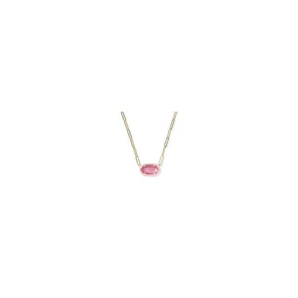 Elisa Enamel Frame Paperclip Necklace in Bright Pink Illusion by Kendra Scott Kiefer Jewelers Lutz, FL