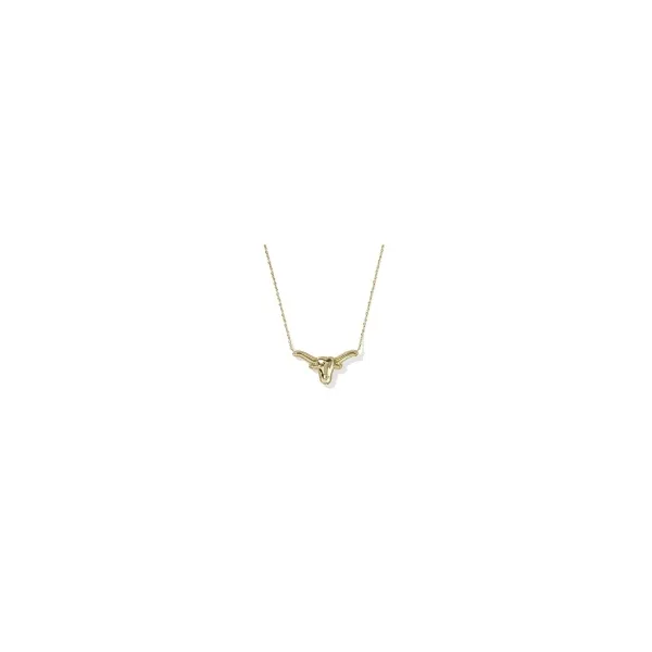 Longhorn Gold Short Pendant Necklace with Variegated Orange Magnesite by Kendra Scott Image 2 Kiefer Jewelers Lutz, FL