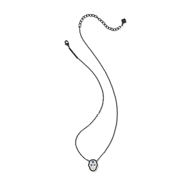 Skeleton Gunmetal with Ivory Mother-of-Pearl Short Pendant Necklace by Kendra Scott Image 2 Kiefer Jewelers Lutz, FL