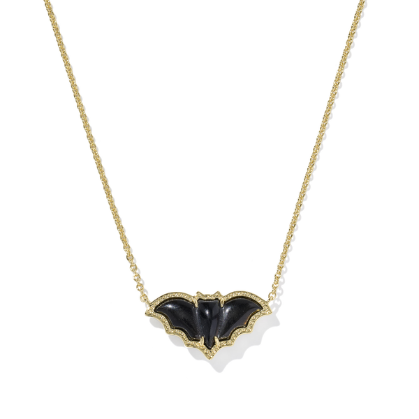 Bat Gold with Golden Obsidian Short Pendant Necklace by Kendra Scott Kiefer Jewelers Lutz, FL