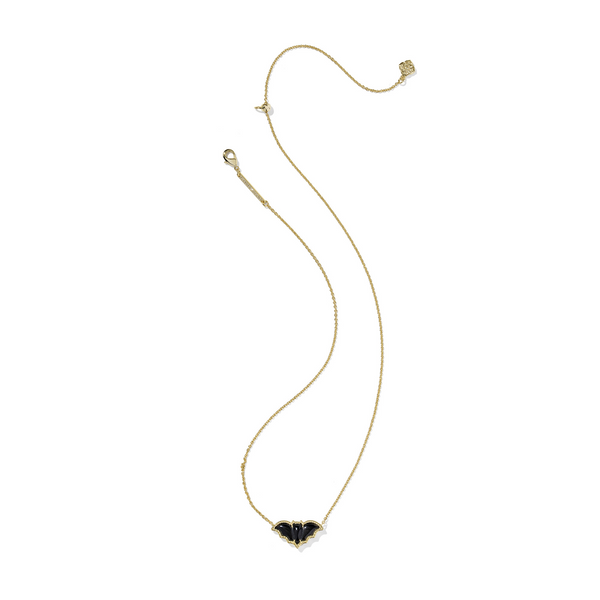 Bat Gold with Golden Obsidian Short Pendant Necklace by Kendra Scott Image 3 Kiefer Jewelers Lutz, FL