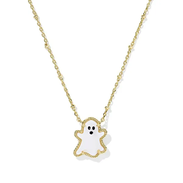 Ghost with White Mother-of-Pearl Short Pendant Necklace by Kendra Scott Kiefer Jewelers Lutz, FL