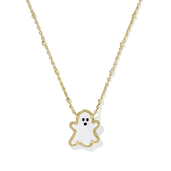Ghost with White Mother-of-Pearl Short Pendant Necklace by Kendra Scott Kiefer Jewelers Lutz, FL