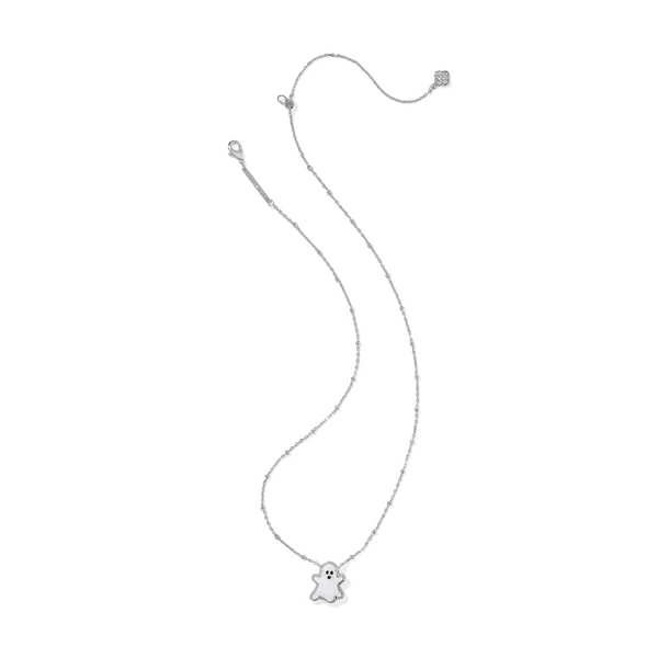 Ghost Silver with White Mother-of-Pearl Short Pendant Necklace by Kendra Scott Image 3 Kiefer Jewelers Lutz, FL