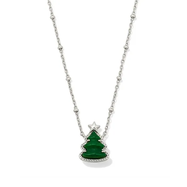 Holiday Tree Silver Short Pendant Necklace by Kendra Scott Kiefer Jewelers Lutz, FL
