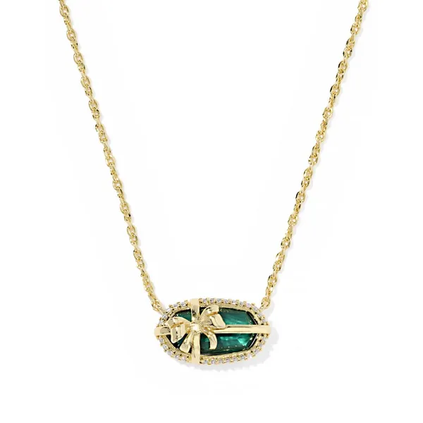Elisa Bow Gold with Pine Illusion Short Pendant Necklace by Kendra Scott Kiefer Jewelers Lutz, FL