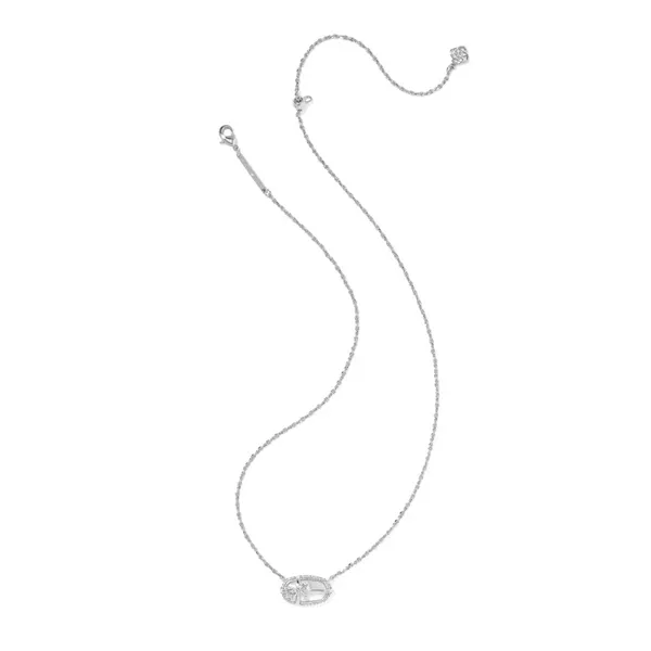 Elisa Bow Silver Short Pendant Necklace by Kendra Scott Image 3 Kiefer Jewelers Lutz, FL