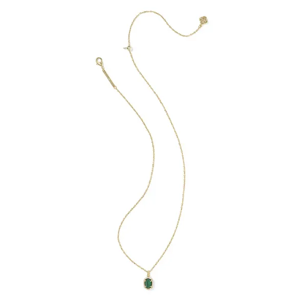Daphne Gold with Green Malachite Crystal Frame Short Pendant Necklace by Kendra Scott Image 2 Kiefer Jewelers Lutz, FL