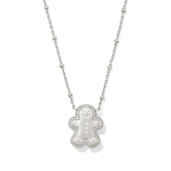 Gingerbread Silver Short Pendant Necklace by Kendra Scott Image 2 Kiefer Jewelers Lutz, FL