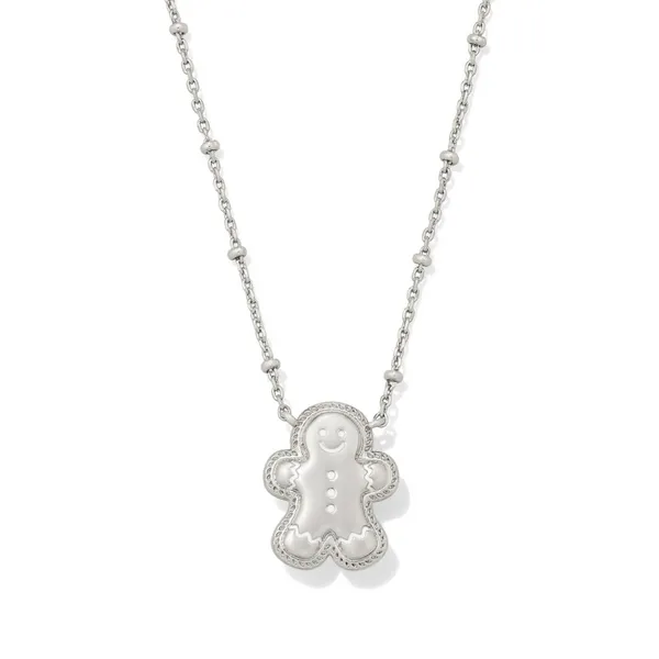 Gingerbread Silver Short Pendant Necklace by Kendra Scott Image 2 Kiefer Jewelers Lutz, FL