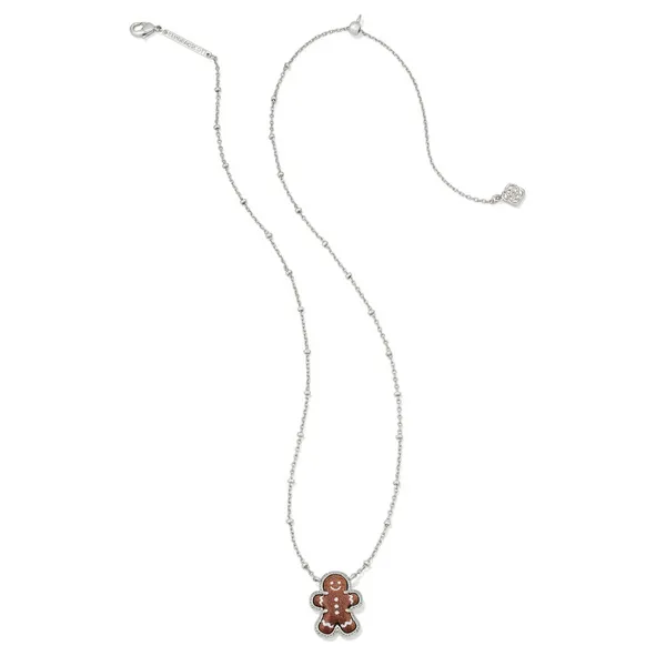 Gingerbread Silver Short Pendant Necklace by Kendra Scott Image 3 Kiefer Jewelers Lutz, FL