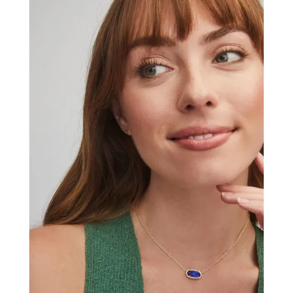 Elisa Gold Cobalt Cats Eye Necklace Image 2 Kiefer Jewelers Lutz, FL