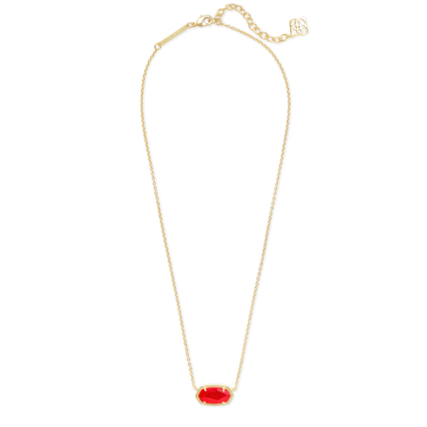 Elisa Gold Pendant Necklace in Red Illusion by Kendra Scott Image 2 Kiefer Jewelers Lutz, FL