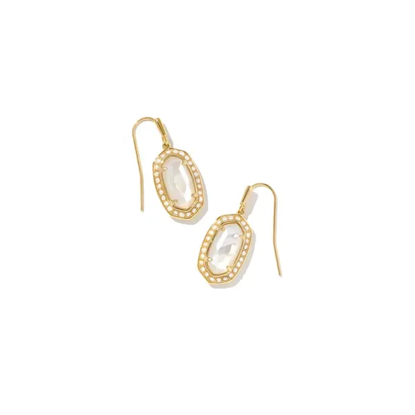 Kendra Scott Pearl Beaded Lee Gold Drop Earrings in Ivory Mother-of-Pearl Kiefer Jewelers Lutz, FL