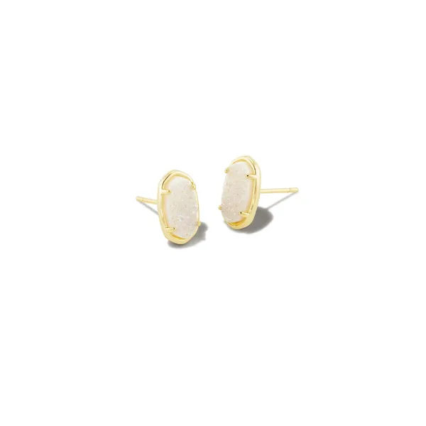 Kendra Scott Grayson Gold Rose Quartz Stud Earring Kiefer Jewelers Lutz, FL