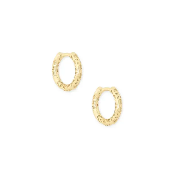 Kendra Scott Maggie Gold Filigree Huggy Earring Kiefer Jewelers Lutz, FL