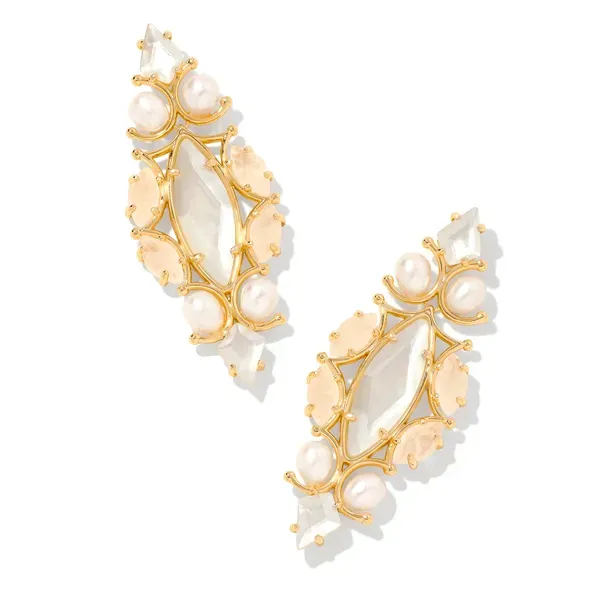 Kendra Scott Genevieve Gold Ivory Earrings Kiefer Jewelers Lutz, FL
