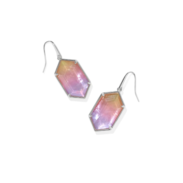Kendra Scott Hallie Silver Sunrise Watercolor Drop Earrings Kiefer Jewelers Lutz, FL