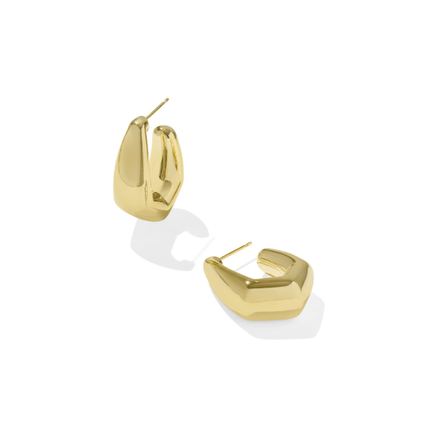 Kendra Scott Kaia Gold Small Hoop Earrings Kiefer Jewelers Lutz, FL