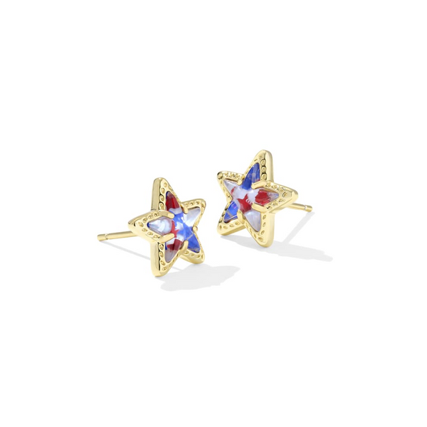 Cassidy Red, White, and Blue Star Stud Earrings by Kendra Scott Kiefer Jewelers Lutz, FL