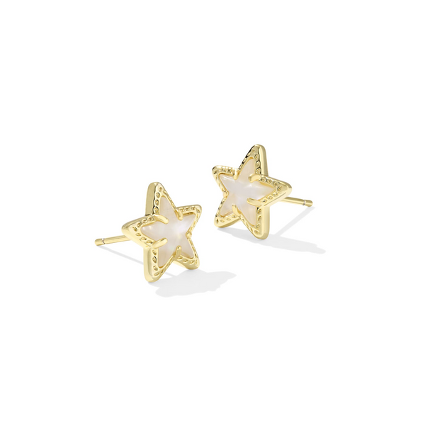 Cassidy Gold and Ivory Mother of Pearl Star Stud Earrings by Kendra Scott Kiefer Jewelers Lutz, FL