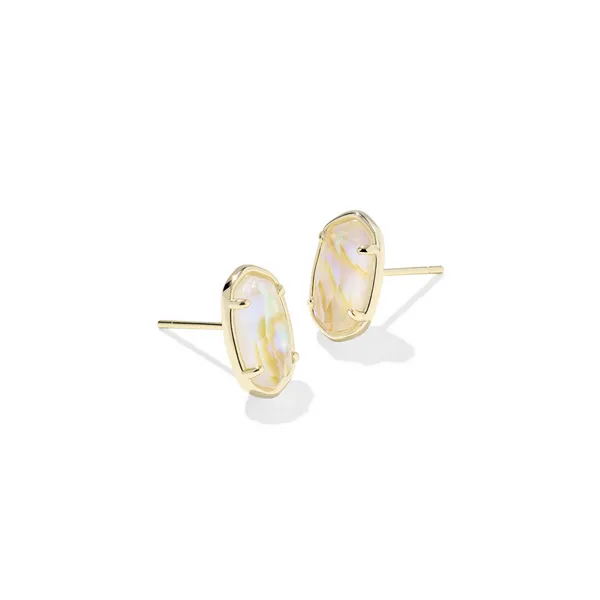 Grayson Gold Stone with Iridescent Abalone Stud Earrings by Kendra Scott Kiefer Jewelers Lutz, FL