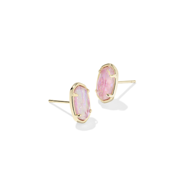 Grayson Gold Stone with Pink Iridescent Mother-of-Pearl Stud Earrings by Kendra Scott Kiefer Jewelers Lutz, FL