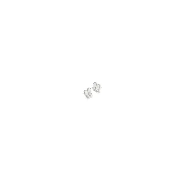 Haley Bow Silver Stud Earrings with Ivory Mother-of-Pearl by Kendra Scott Kiefer Jewelers Lutz, FL