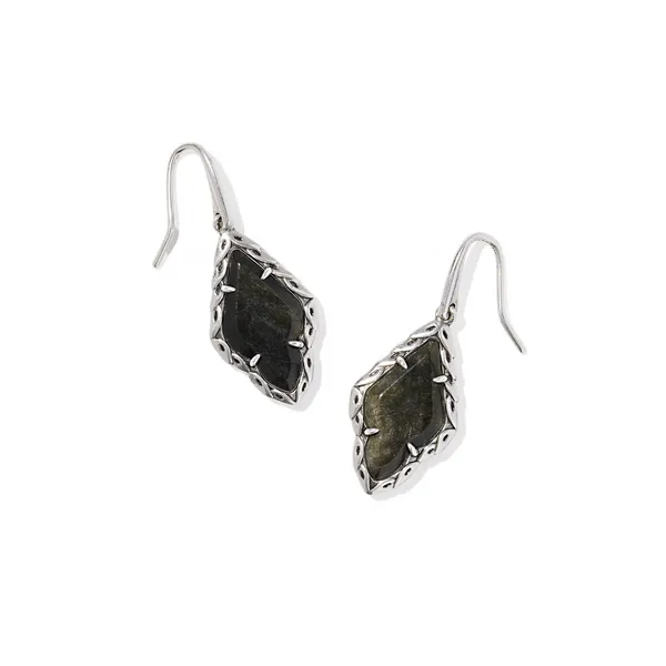 Adeline Vintage Silver with Golden Obsidian Drop Earrings by Kendra Scott Kiefer Jewelers Lutz, FL
