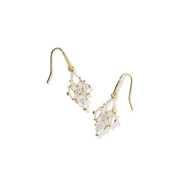Abbie Gold Neutral Mix Crystal Drop Earrings by Kendra Scott Kiefer Jewelers Lutz, FL