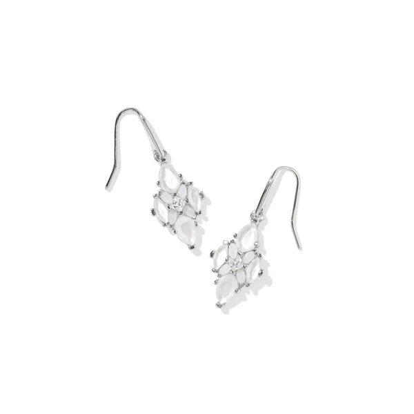 Abbie Silver Neutral Mix Crystal Drop Earrings by Kendra Scott Kiefer Jewelers Lutz, FL