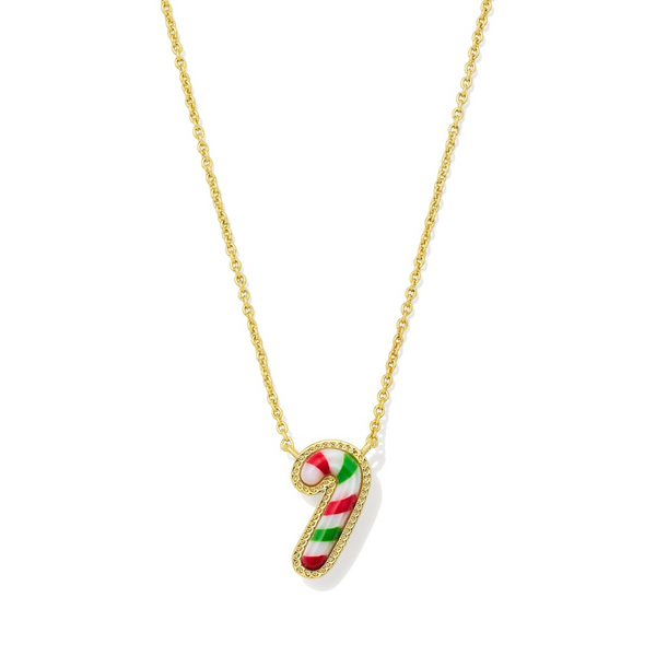 Candy Cane Gold Short Pendant Necklace by Kendra Scott Kiefer Jewelers Lutz, FL