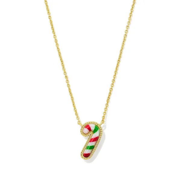 Candy Cane Gold Short Pendant Necklace by Kendra Scott Kiefer Jewelers Lutz, FL