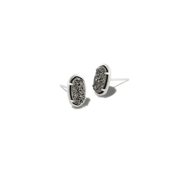 Kendra Scott Grayson Silver Platinum Drusy Stud Earring Kiefer Jewelers Lutz, FL