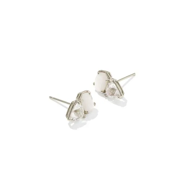 Tatum Silver with Neutral Mix Stud Earrings by Kendra Scott Kiefer Jewelers Lutz, FL