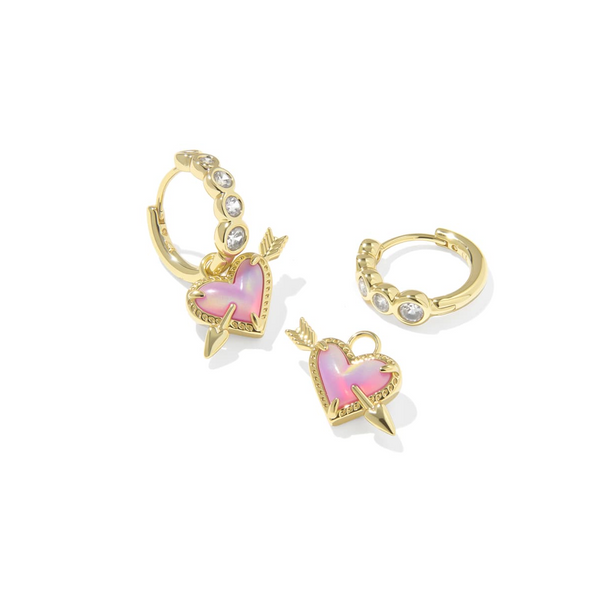 Ari Gold Heart and Arrow Convertible Huggie Earrings by Kendra Scott Image 2 Kiefer Jewelers Lutz, FL