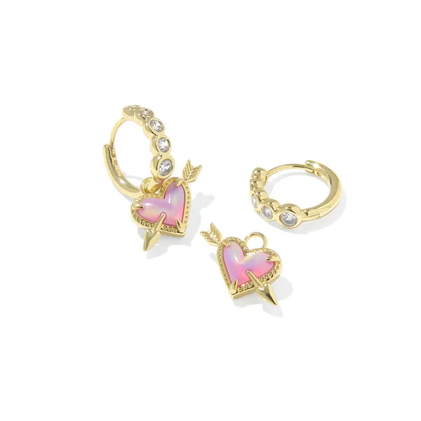Ari Gold Heart and Arrow Convertible Huggie Earrings by Kendra Scott Image 2 Kiefer Jewelers Lutz, FL