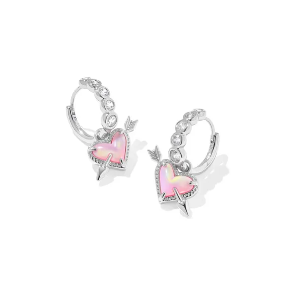 Ari Silver Heart Arrow Convertible Huggie Earrings by Kendra Scott Kiefer Jewelers Lutz, FL