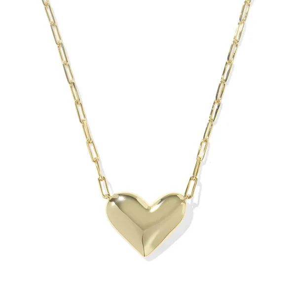 Ari Heart Statement Pendant Gold with Ivory Mother of Pearl by Kendra Scott Image 2 Kiefer Jewelers Lutz, FL
