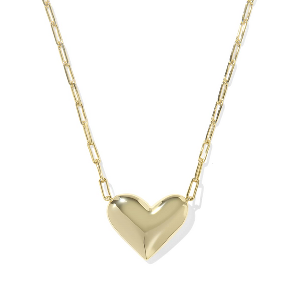 Ari Heart Statement Pendant Gold with Ivory Mother of Pearl by Kendra Scott Image 2 Kiefer Jewelers Lutz, FL