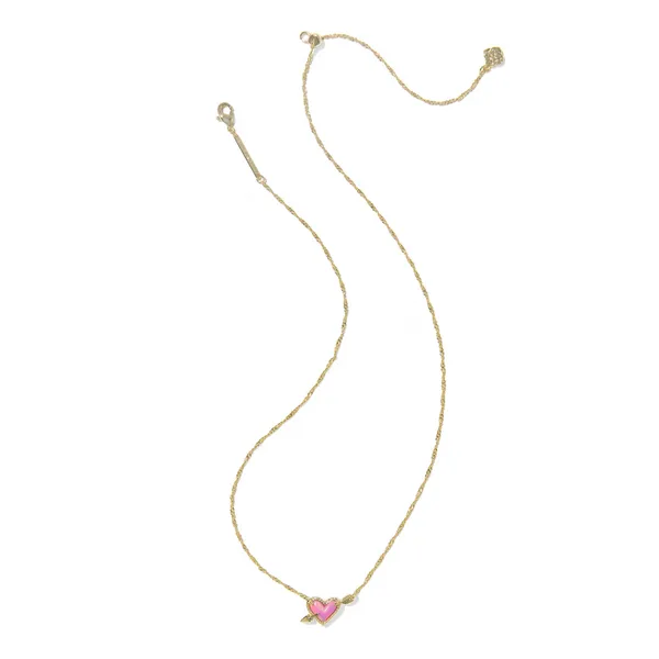 Ari Heart Arrow Gold Short Pendant Necklace by Kendra Scott Image 3 Kiefer Jewelers Lutz, FL