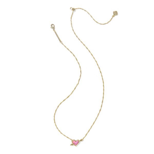 Ari Heart Arrow Gold Short Pendant Necklace by Kendra Scott Image 3 Kiefer Jewelers Lutz, FL
