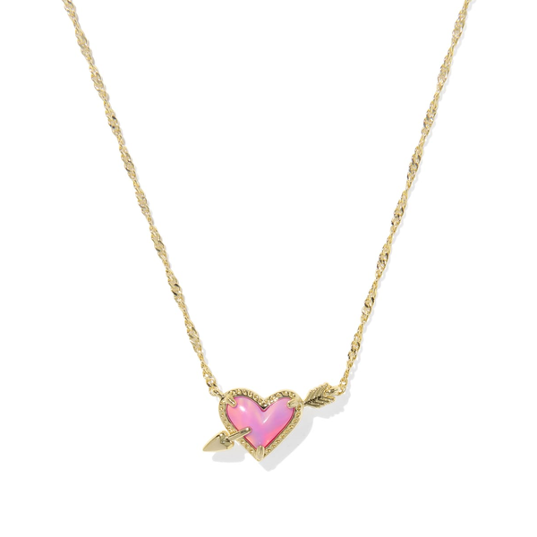 Ari Heart Arrow Gold Short Pendant Necklace by Kendra Scott Kiefer Jewelers Lutz, FL