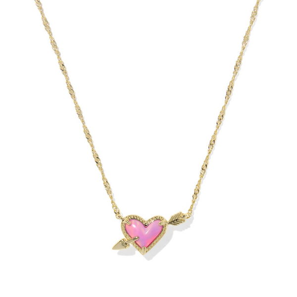 Ari Heart Arrow Gold Short Pendant Necklace by Kendra Scott Kiefer Jewelers Lutz, FL